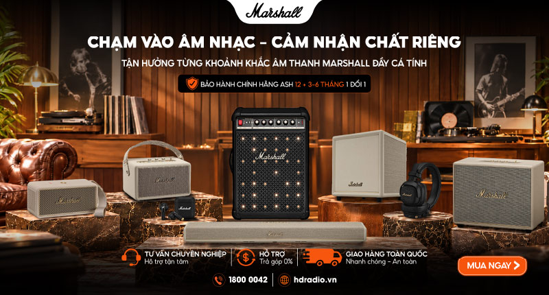 Mua các sản phẩm Marshall chính hãng tại HDRadio