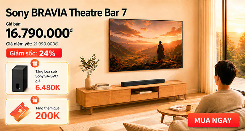 Mua Loa Sony BRAVIA Theatre Bar 7 Tặng Quà 6.480K