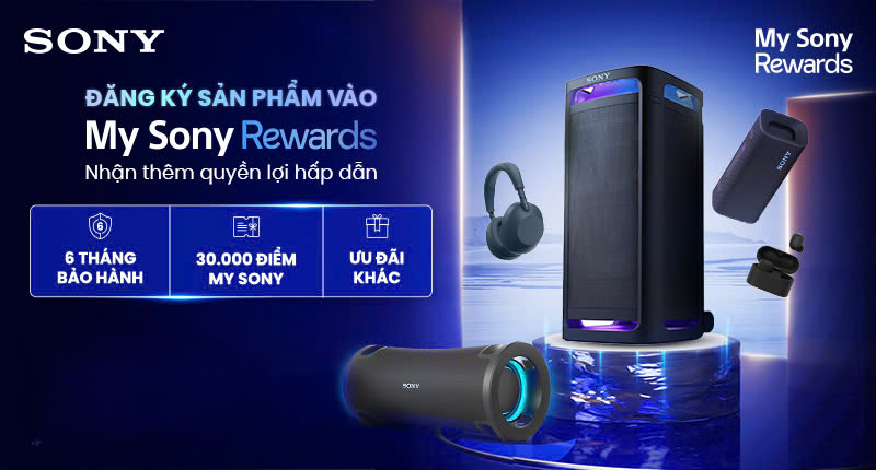 Đăng ký Loa vào My Sony nhận thêm 6 tháng bảo hành