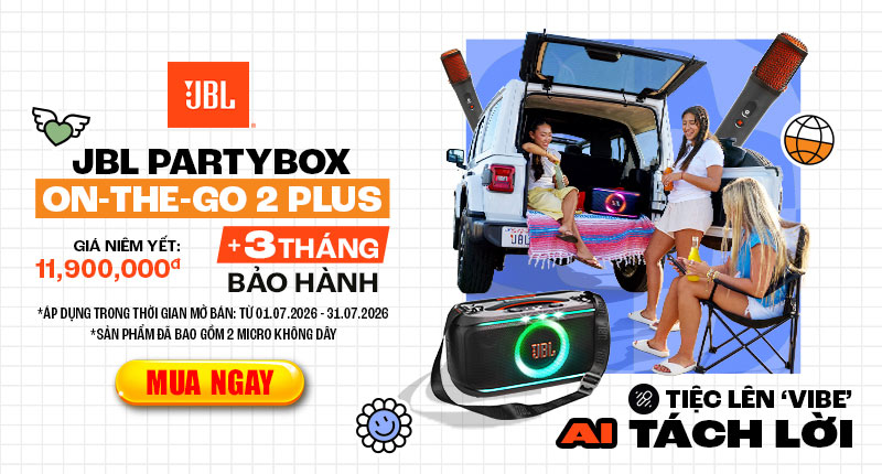 Mở bán Loa JBL Partybox On The Go 2 Plus