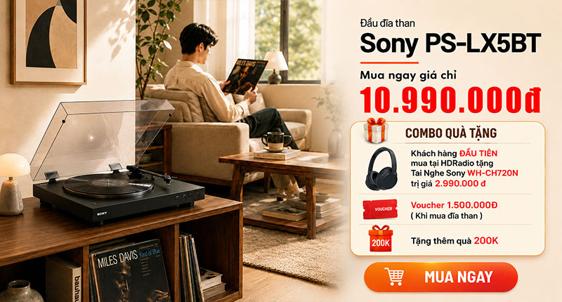 Mua Đầu đĩa than Sony PS-LX5BT đi kèm ưu đãi hấp dẫn