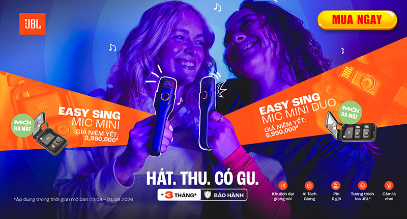 Mở bán JBL Easysing Mic Mini Duo