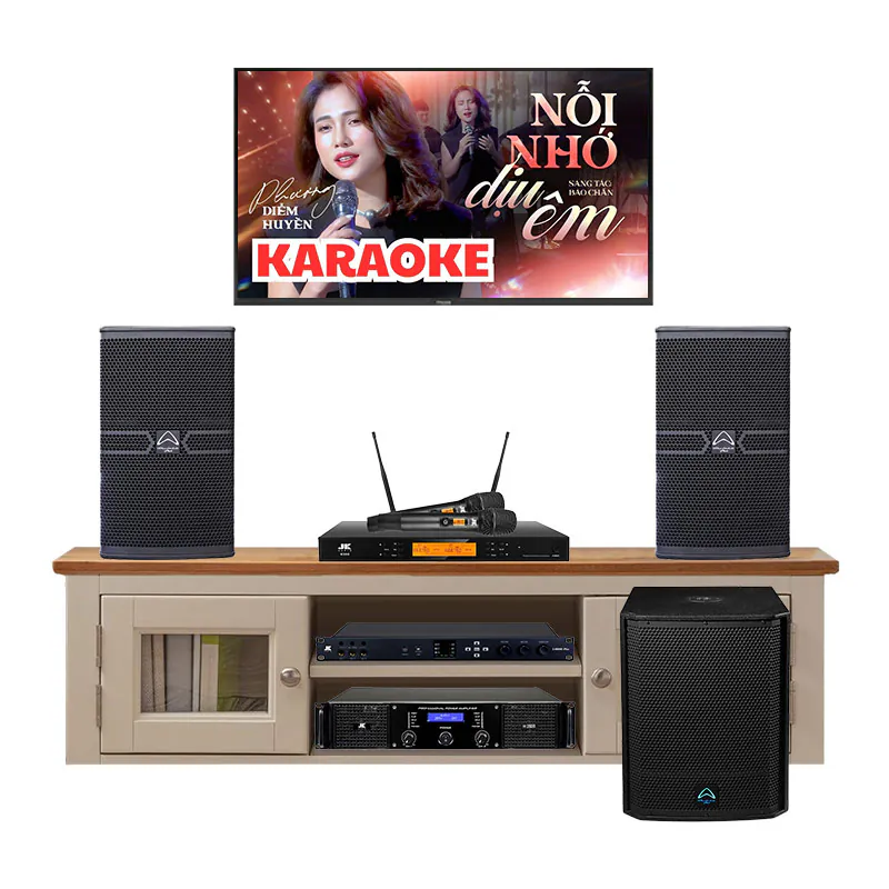 Dàn Karaoke Cao Cấp HDR51 (Whafedale Anglo E12 , Công suất, Jkaudio X6000 Plus, K500, Sub)