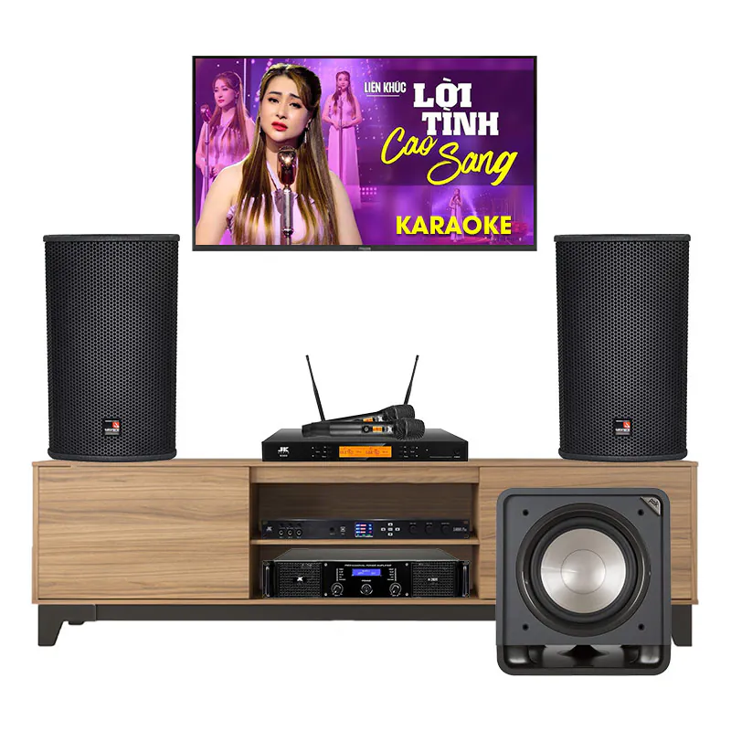 Dàn Karaoke cao cấp HDR79 ( Tecnare E10, Công suất, Vang số, Micro K500, Loa Sub )