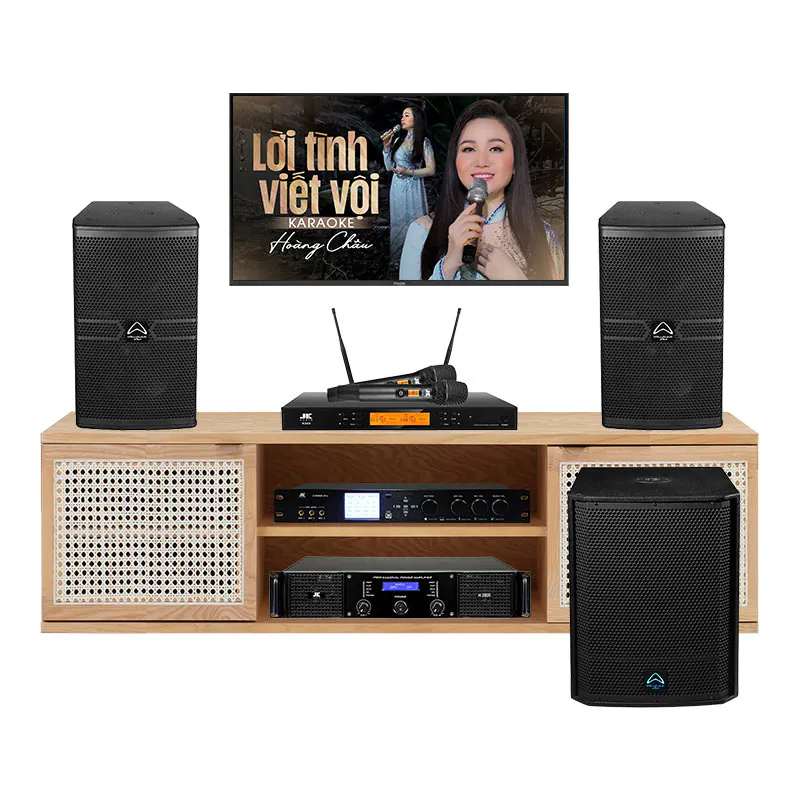 Dàn karaoke cao cấp HDR84 (Wharfedale Anglo X12A, AX15B, JKaudio H2600, X9000 Pro, K500)