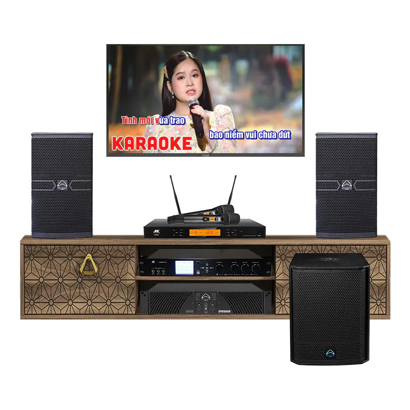 Dàn karaoke cao cấp HDR86 (Wharfedale Anglo E12, AX15B, CPD3600, JKaudio X9000 Pro, K500)