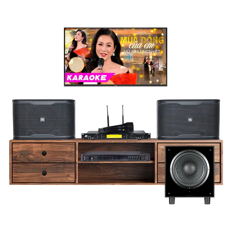 Dàn karaoke gia đình HK109 (JBL RM210, Koda S8 Plus, JKAudio K310, Wharfedale SW12)
