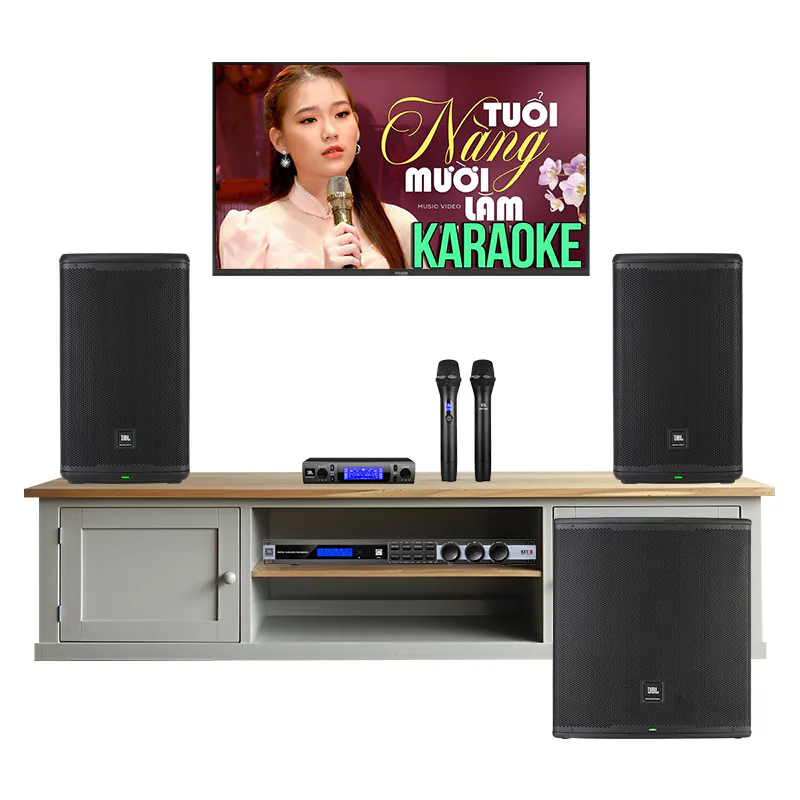 Dàn karaoke gia đình KGD231 (JBL Eon 712, JBL KX190, JBL VM300, JBL Eon 718S)
