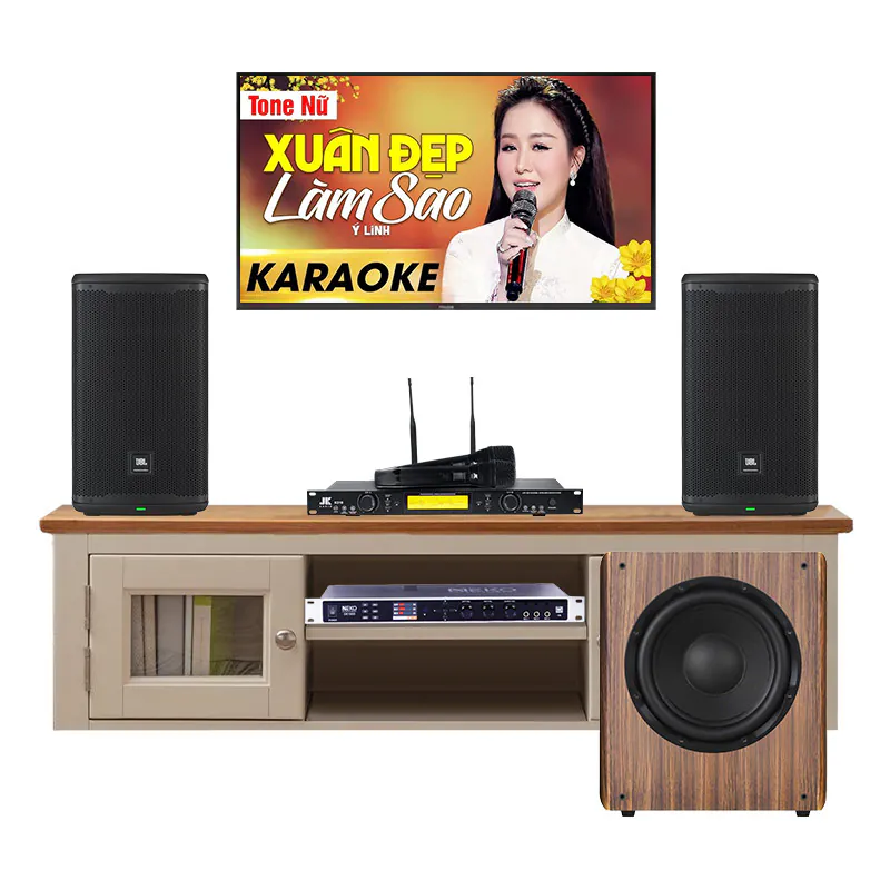 Dàn karaoke gia đình KGD234 (JBL Eon 710, NEKO DK1000, JKAudio K310, Kadma SU30)