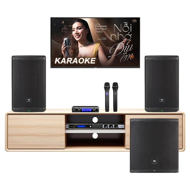 Dàn karaoke gia đình KGD239 (JBL Eon 715, KX190, VM300, Eon 718S)