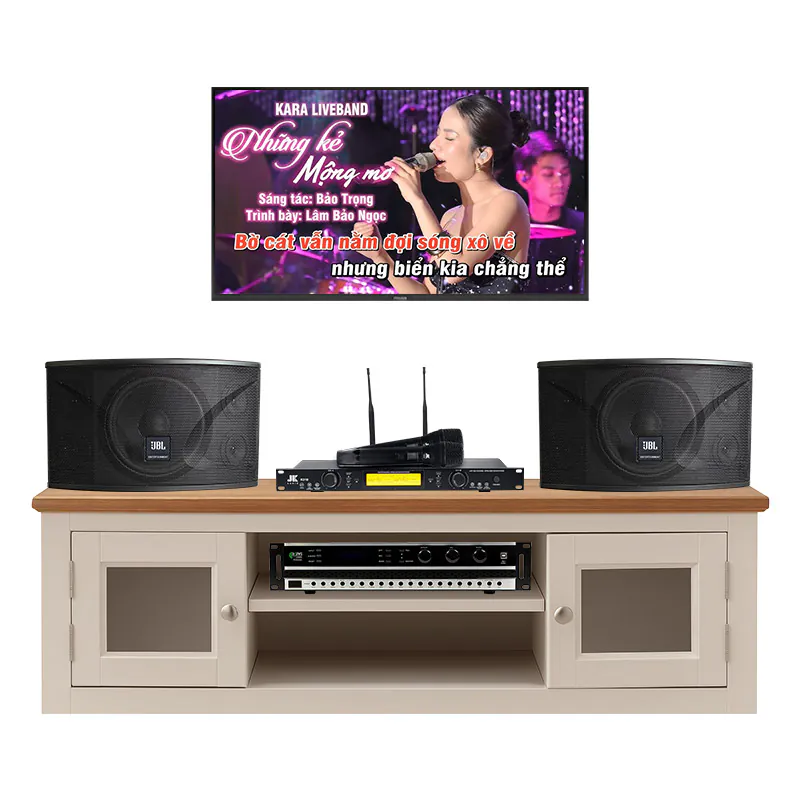 Dàn karaoke gia đình KGD53 (JBL Ki110, Kiwi PD8000, JKAudio K310)