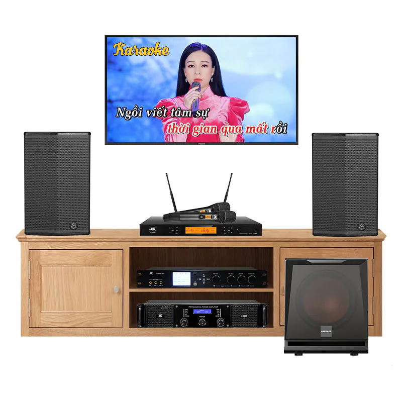 Dàn Karaoke Wharfedale KH62 ( Wharfedale Sigma X10, Công suất, X9000 Pro, micro K500, Loa Sub D30)