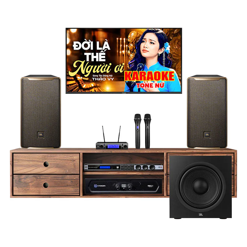 Dàn Karaoke JBL KH67 (JBL D Plus, KX190, VM300, Stage 220P, Crown KVS500)