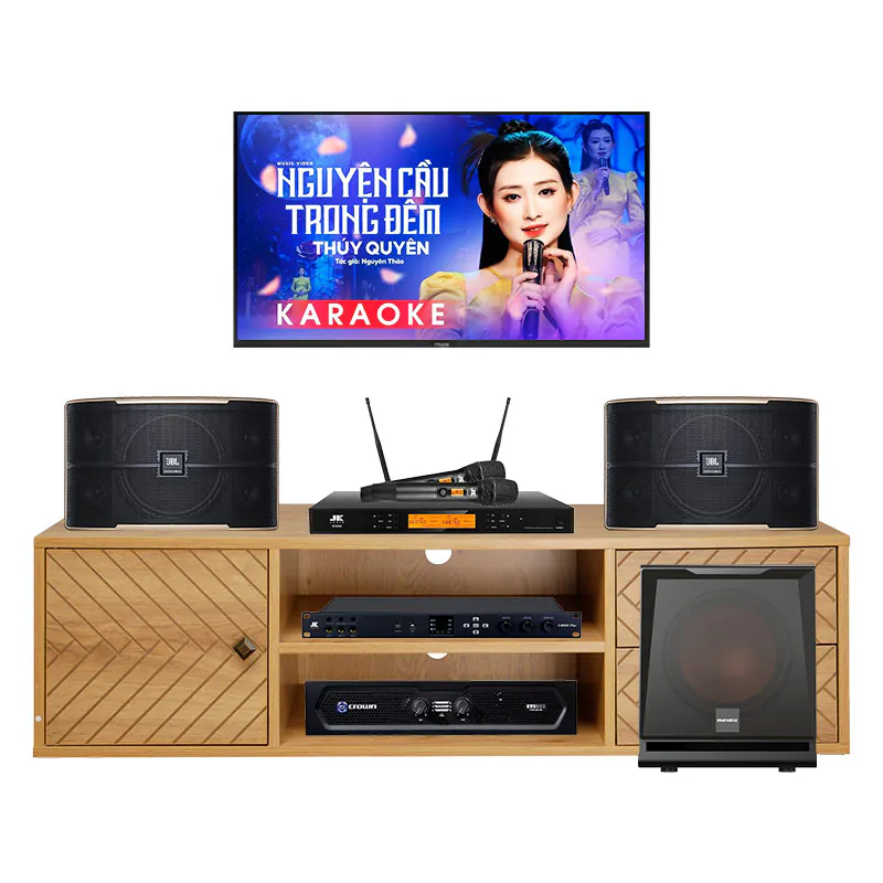 Dàn Karaoke Gia Đình KHD04 (JBL Pasion 10, Crown KVS300, JKAudio X6000 Plus, JKAudio K500, Paramax D30)