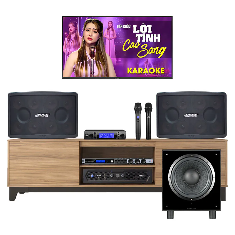 Dàn Karaoke Bose KHD62 (Bose 802 Seri V,  Crown KVS500, JBL KX190, VM300, Wharfedale SW12)