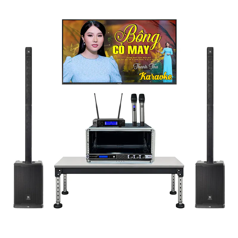 Dàn karaoke Column Array SK18 (JBL PRX One, KX190, VM200, Tủ Rack ABS 4U)