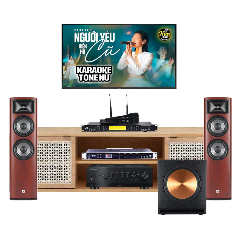 Dàn Nghe Nhạc, Hát Karaoke Yamaha NH148 (JBL Studio 690, Yamaha R-N800A, NEKO DK1000, JKAudio K310, Klipsch SPL120)