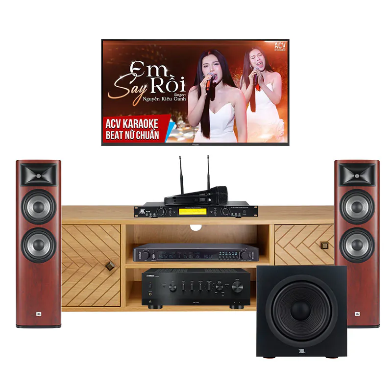 Dàn Nghe Nhạc, Hát Karaoke Yamaha NH174 (Yamaha R-N1000A, JBL Studio 690, Stage 200P, Koda S8 Plus, JKAudio K310)