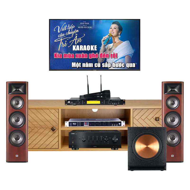 Dàn Nghe Nhạc, Hát Karaoke Yamaha NH190 (Yamaha R-N1000A, JBL Studio 698, Neko DK1000,  JKAudio K310, Klipsch SPL120)