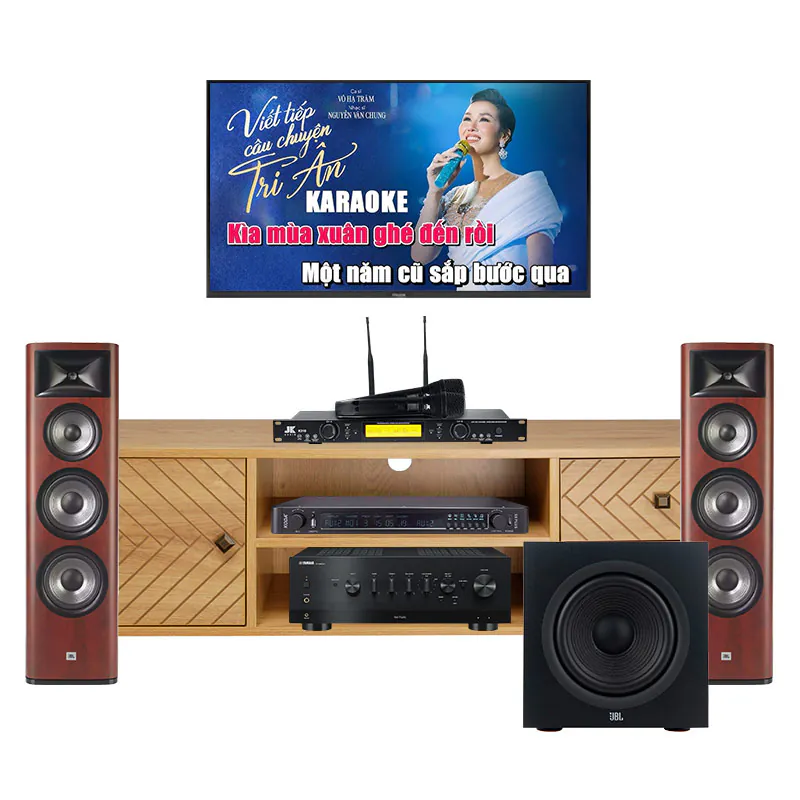 Dàn Nghe Nhạc, Hát Karaoke Yamaha NH191 (Yamaha R-N1000A, JBL Studio 698, Stage 200P, Koda S8 Plus, JKAudio K310)
