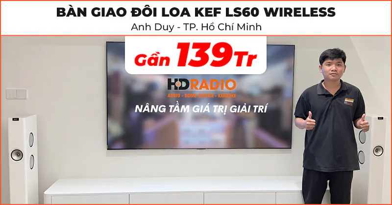 Bàn giao cặp loa nghe nhạc bluetooth cao cấp trị giá gần 139 triệu đồng cho anh Duy ở Quận 7, TP.Hồ Chí Minh