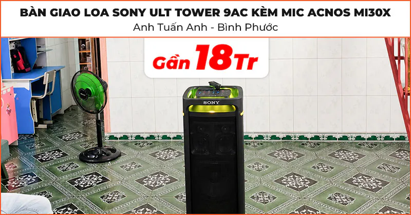 Bàn giao combo karaoke Sony trị giá gần 18 triệu đồng cho anh Tuấn Anh ở Chơn Thành, Bình Phước