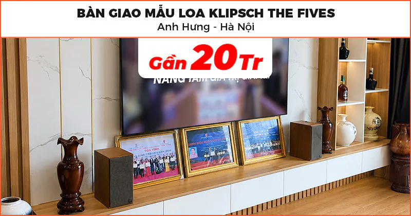 Bàn giao mẫu loa nghe nhạc cao cấp trị giá gần 20 triệu đồng cho anh Hưng ở Cầu Giấy, Hà Nội