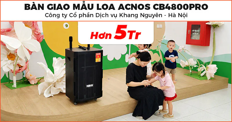 Bàn giao mẫu loa karaoke di động trị giá hơn 5 triệu đồng cho Công ty Cổ phần Dịch vụ Khang Nguyên ở Gia Lâm, Hà Nội