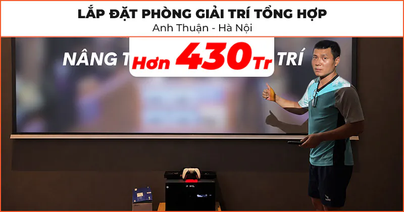 Lắp đặt phòng giải trí tổng hợp cho anh Thuận ở Nam Từ Liêm