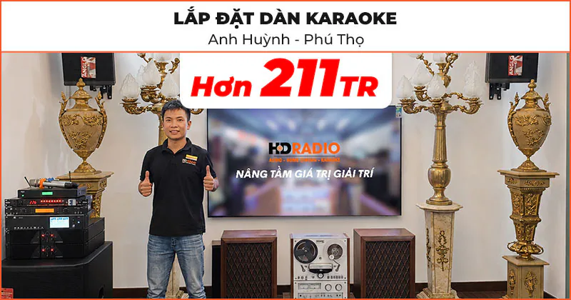 Lắp đặt Dàn karaoke cao cấp cho anh Huỳnh ở Phú Thọ Lắp đặt Dàn karaoke cao cấp cho anh Huỳnh ở Phú Thọ