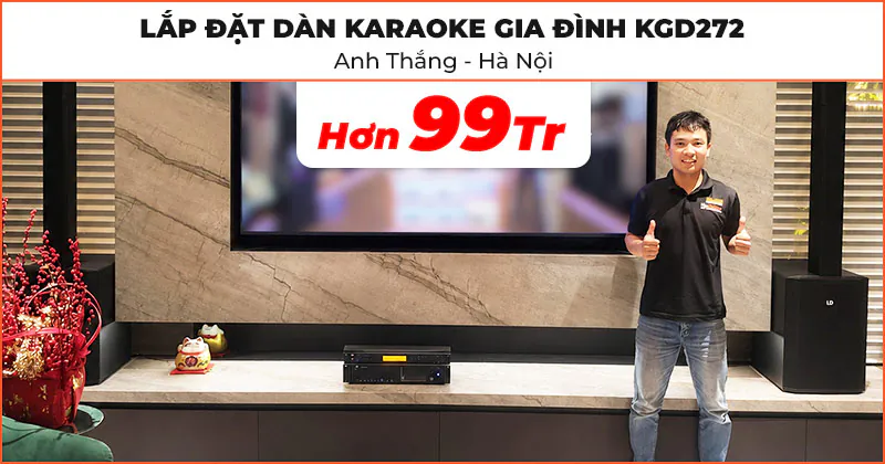 Lắp đặt Dàn karaoke cho anh Thắng ở Hoàng Mai, Hà Nội