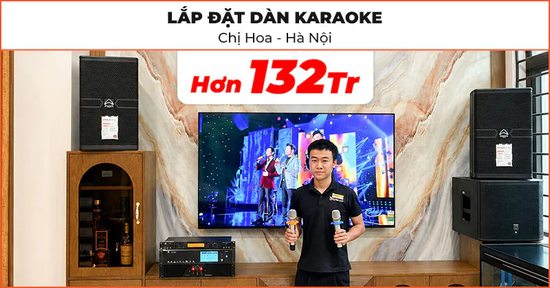 Lắp đặt dàn karaoke cho chị Hoa ở Nam Từ Liêm, Hà Nội