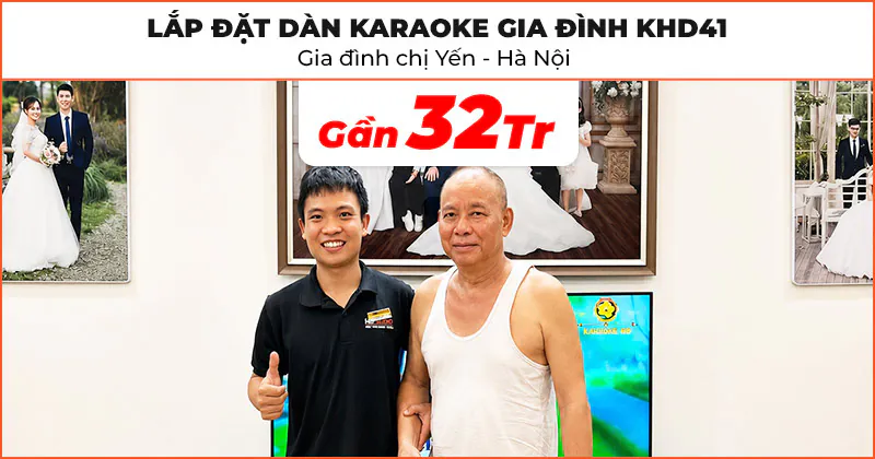Lắp đặt Dàn karaoke gia đình KHD41 cho gia đình chị Yến ở Hà Nội Lắp đặt Dàn karaoke gia đình KHD41 cho gia đình chị Yến ở Hà Nội