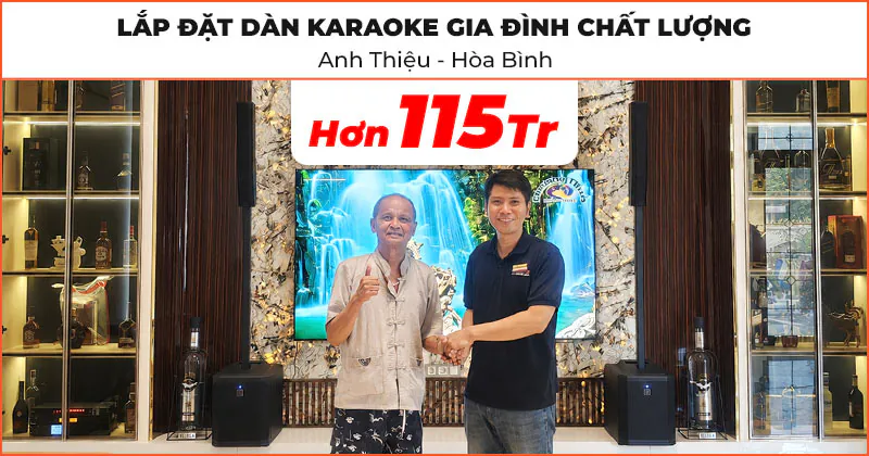 Lắp đặt dàn karaoke gia đình cực chất lượng cho anh Thiệu tại Kim Bôi, Hòa Bình Lắp đặt dàn karaoke gia đình cực chất lượng cho anh Thiệu tại Kim Bôi, Hòa Bình