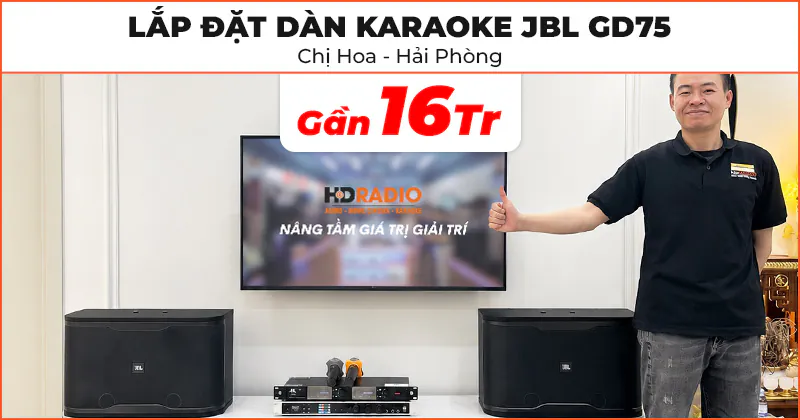 Lắp đặt Dàn Karaoke JBL GD75 cho chị Hoa ở Hải Phòng