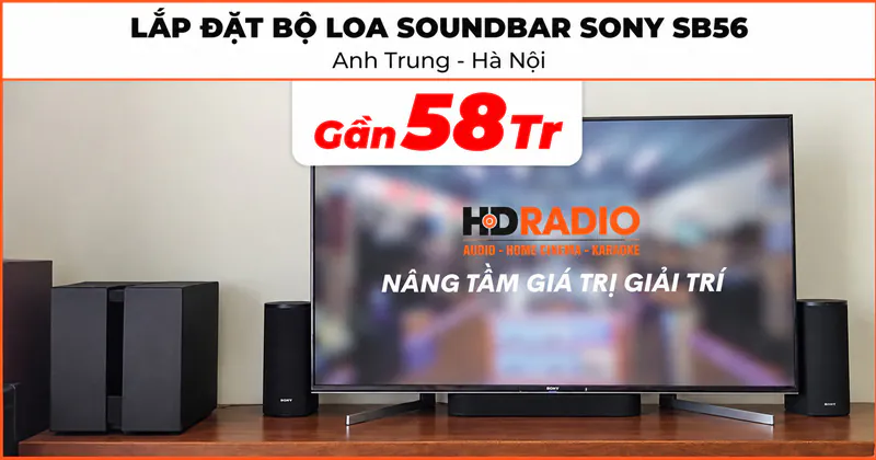 Lắp đặt Bộ loa soundbar Sony trị giá gần 58 triệu đồng cho anh Trung ở Cầu Giấy, Hà Nội (Sony HT-A8, SA-SW9, SA-RS9)