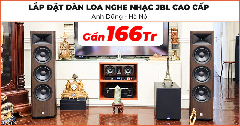 Lắp đặt dàn loa nghe nhạc xem phim JBL cao cấp trị giá gần 166 triệu đồng cho anh Dũng ở Nam Từ Liêm, Hà Nội Lắp đặt dàn loa nghe nhạc xem phim JBL cao cấp trị giá gần 166 triệu đồng cho anh Dũng ở Nam Từ Liêm, Hà Nội
