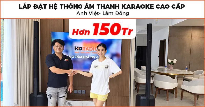 Lắp đặt hệ thống âm thanh karaoke cao cấp trị giá hơn 150 triệu đồng cho anh Việt ở Tân Thành, Lâm Đồng