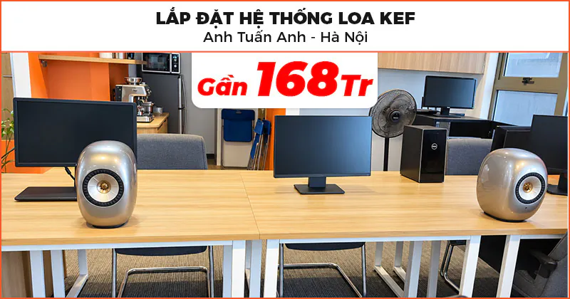 Lắp đặt hệ thống Loa KEF cho anh Tuấn Anh ở Phương Liệt, Hà Nội