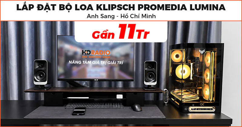Lắp đặt Bộ Loa vi tính Klipsch ProMedia Lumina cho anh Sang Lắp đặt Bộ Loa vi tính Klipsch ProMedia Lumina cho anh Sang