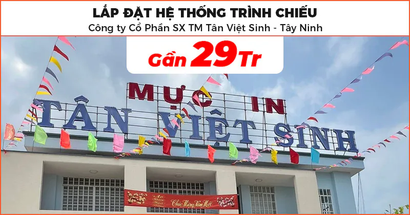 Lắp đặt hệ thống trình chiếu cho Công ty CP SXTM Tân Việt Sinh
