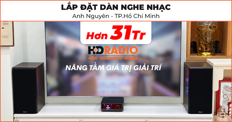 Lắp đặt Dàn nghe nhạc cho anh Nguyên ở HCM