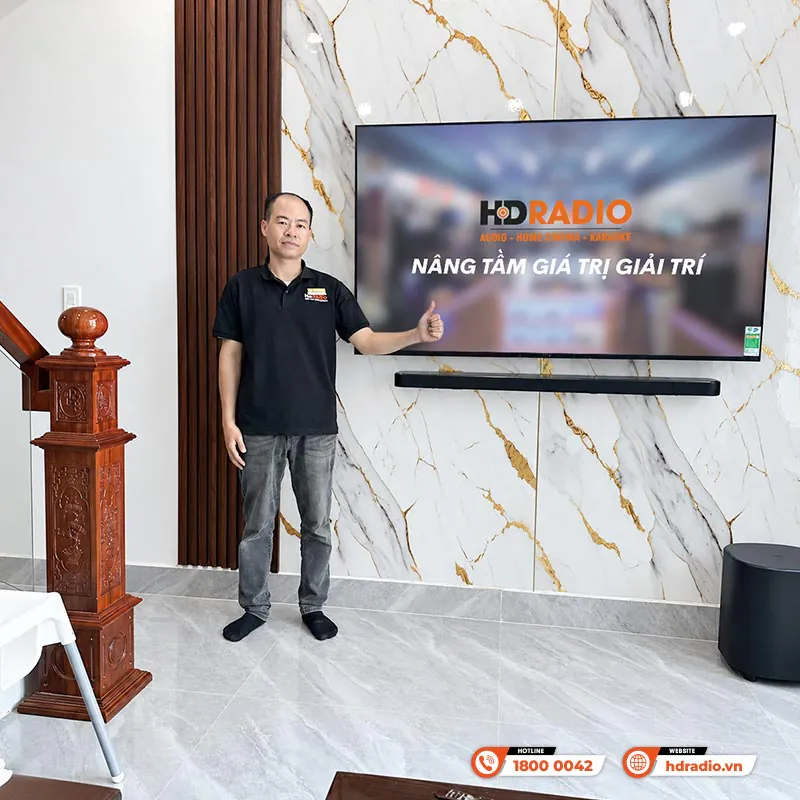 Lắp đặt bộ Loa Soundbar JBL cực hay cho anh Ngọc ở An Khánh, Hải Phòng