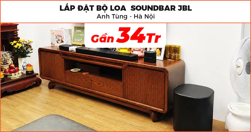 Lắp đặt Bộ Loa Soundbar JBL chất lượng trị giá gần 34 triệu đồng cho anh Tùng ở Cầu Giấy, Hà Nội Lắp đặt Bộ Loa Soundbar JBL chất lượng trị giá gần 34 triệu đồng cho anh Tùng ở Cầu Giấy, Hà Nội