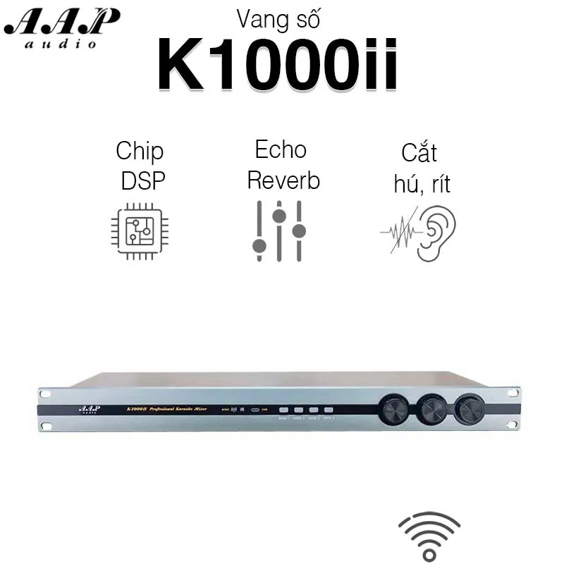 Mixer Karaoke AAP K1000II, Chống Hú Rít, 6CH