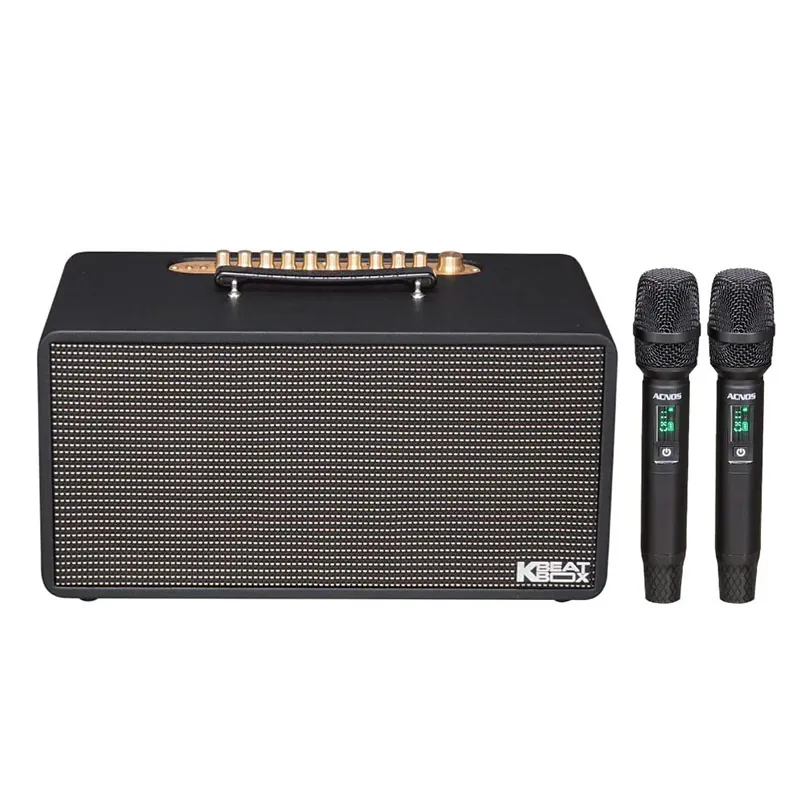 Loa Acnos CS480Pro X2 (Công suất 180W, Bluetooth 5.0, Echo, Reverb, USB-A, USB-C, AUX, Optical In, Mic, Guitar, Kèm 2 Mic)