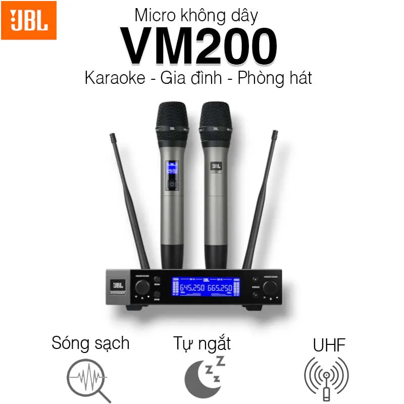 Micro JBL VM200, Cảm biến tự ngắt, Dò sóng sạch
