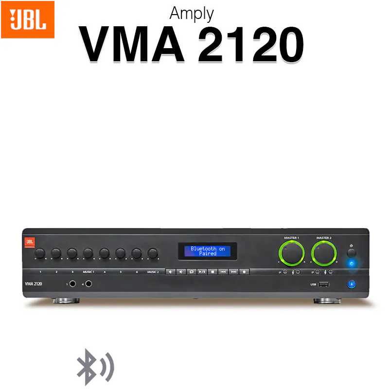 Amply JBL VMA 2120, Công suất 120W, Bluetooth, USB Type-A, RCA