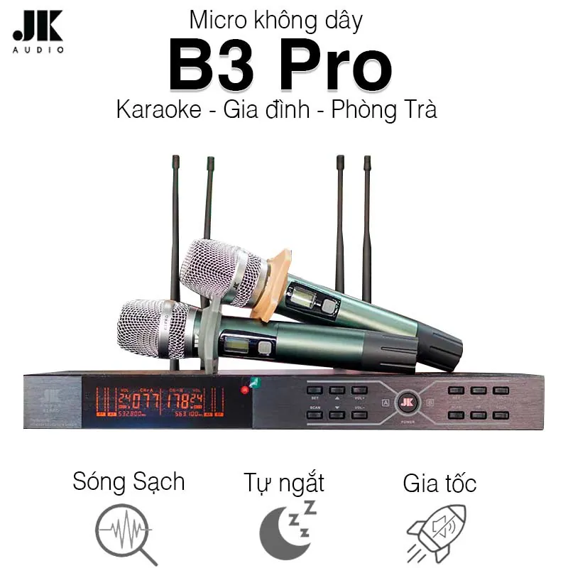 Micro JKaudio B3 Pro, Cảm biến tự ngắt, Dò sóng sạch, Cảm biến gia tốc