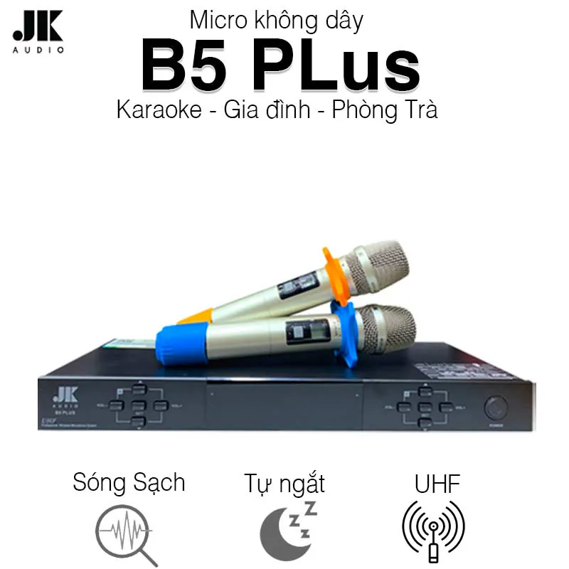 Micro không dây JKAudio B5 Plus, Cảm biến tự ngắt, Dò sóng sạch